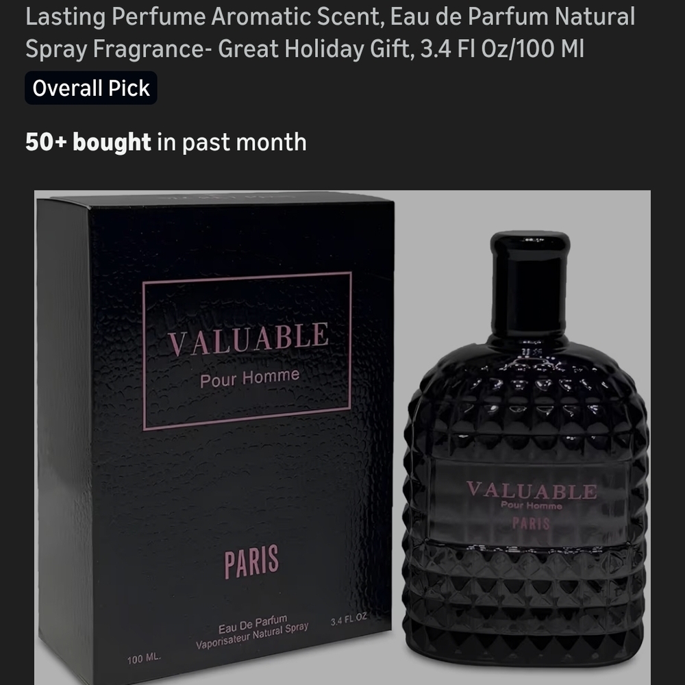 Pour Homme Eau de Parfum for Men - Black